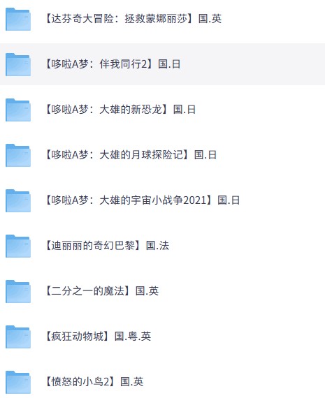 国语动画大合集【4.3T】